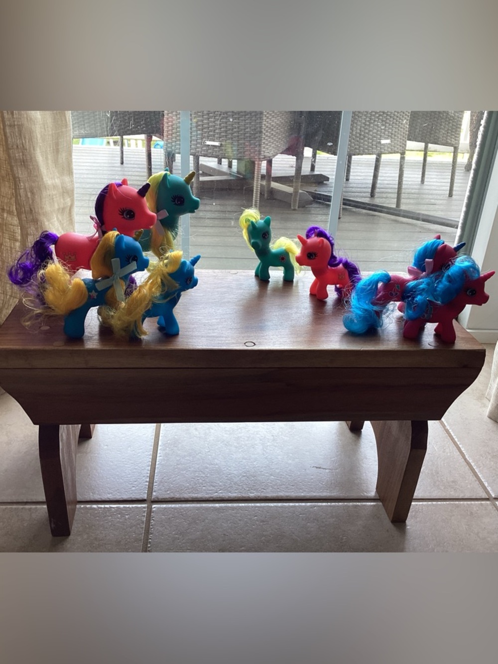 Vintage Colorful Pony Figure Toy Set my little pony look a like 1981